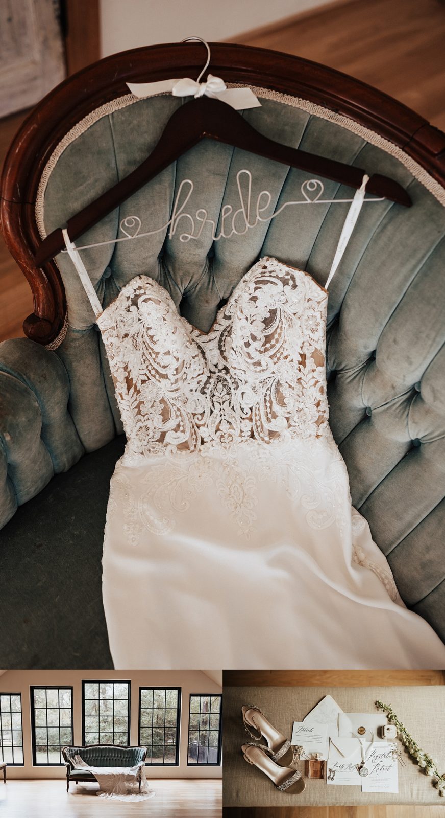 Bridal details at an elegant Houston wedding at The Oak Atelier.