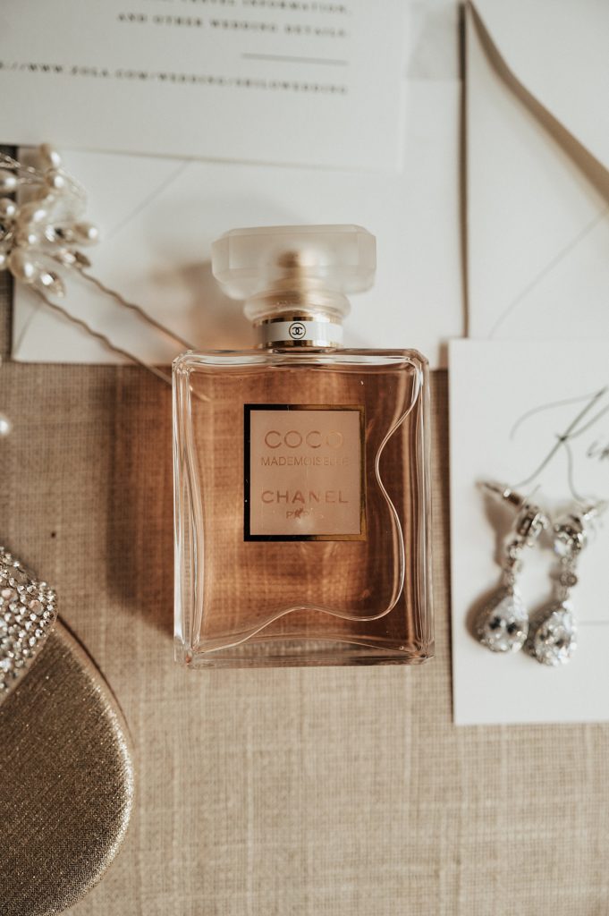 Coco Chanel perfume for a bride to wear at her Conroe, Texas wedding. 