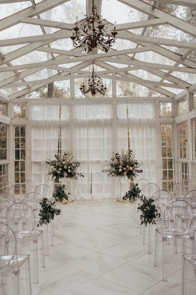 Interior of The Willow at The Oak Atelier | Intimate, elegant wedding venues in Houston, Texas